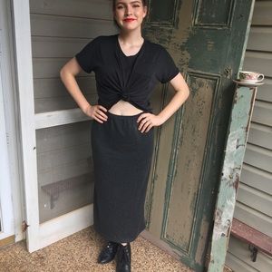 Dark Gray Maxi Skirt